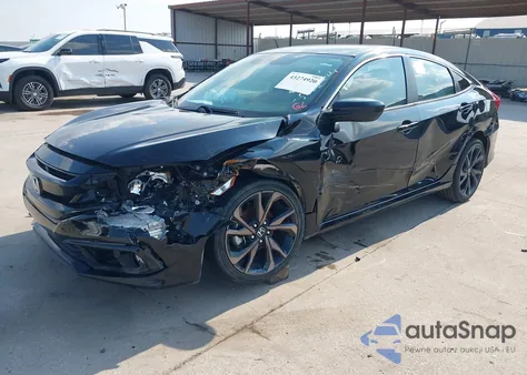 2021 Honda Civic Sport из США, поврежденный, VIN 2HGFC2F84MH536205